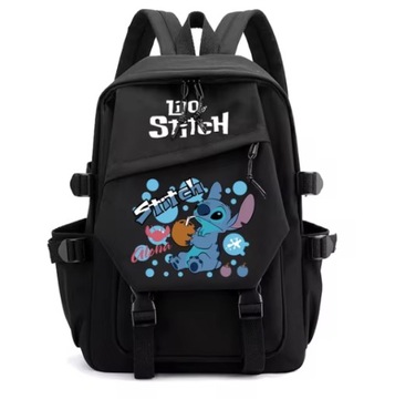 DUŻY POJEMNY PLECAK TORBA STITCH TORNISTER A4 SZKOLNY DO SZKOŁY MŁODZIEŻOWY