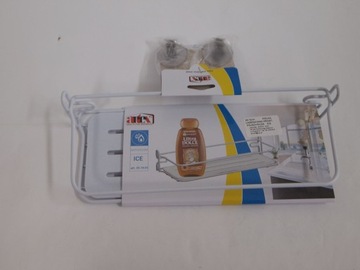 PÓŁKA ŁAZIENKOWA 1-POZ.PROSTOKĄTNA ICE ARTEX POWLEKANA