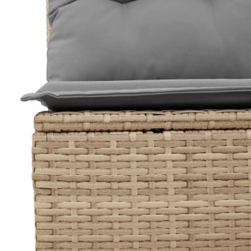 Комплект для гостиной из ротанга PE Beige с системой хранения, регулируемым верхом и Zde
