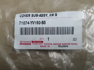 Чехол на спинку сиденья Toyota AYGO II LIFT правого переднего сиденья