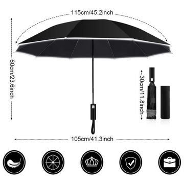 ВЕТРОЗАЩИТНЫЙ ЗОНТ СО СВЕТООТРАЖАЮЩИМИ СРЕДСТВАМИ ПО КРАЙУ