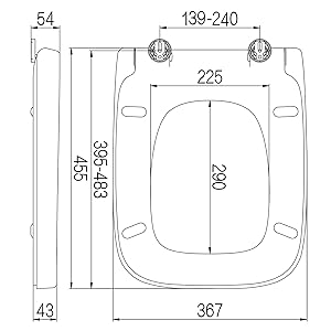 Сиденье для унитаза Woltu WS2615, антибактериальное, медленно закрывающееся, до 150 кг.