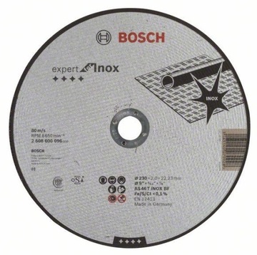 Bosch 2608600096 Tarcza tnąca prosta Expert for Inox 230 x 2 mm