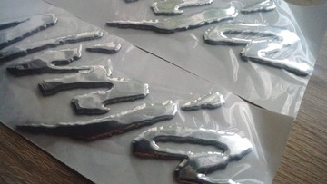 Эмблема Ниндзя Кавасаки СЕРЕБРЯНАЯ 3D наклейка ZX12R ZX10R ZX9R ZX6R Z300