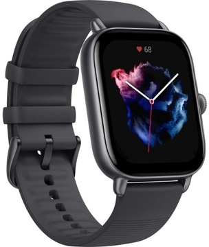 Czarny Smartwatch AMAZFIT GTS 3