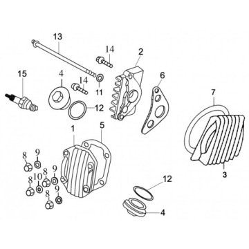 ВИНТ M6x110 для правой крышки головки MRF 120 см3 PIT BIKE Cross Ebduro