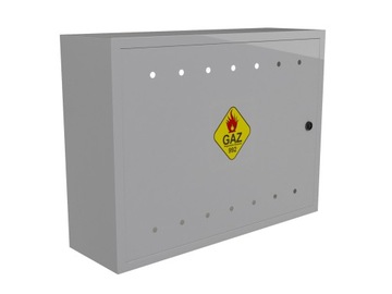 ГАЗОВЫЙ ЯЩИК 80х60х25 СЕРЫЙ С ЗАДНИКОЙ