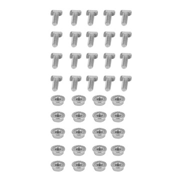 20 ZESTAW ŚRUBY ŚRUBA M6 DO SZKLARNI NAKRĘTKA