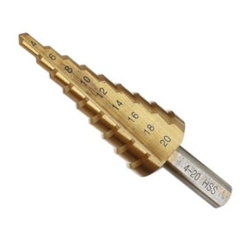 WIERTŁO STOPNIOWE STOŻKOWE HSS4241 ZAKRES 4-20 mm