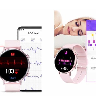 DAMSKI SMARTWATCH ROZMOWY SMART WATCH PRO SMS KROKU PULS EGK PRO EDITION