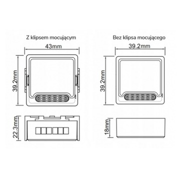 Moduł OXT mini przekaźnik beznapięciowy Wi-Fi TUYA