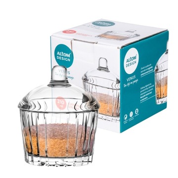 Cukierniczka okrągła szklana cukiernica Altom Design Venus 210 ml