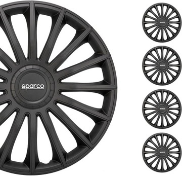 Sparco kołpaki Torino14 calowe z czarnego ABS zestaw 4 -5%