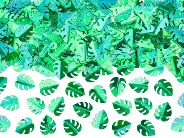 KONFETTI LIŚCIE ZIELONE 15 G HAWAJE DEKORACJA