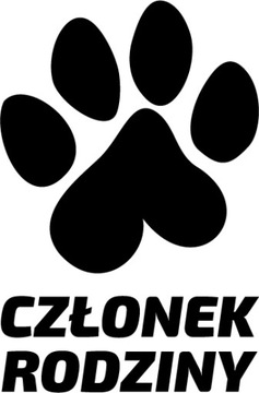 Naklejka na auto Członek Rodziny PIES 11 cm w. 59