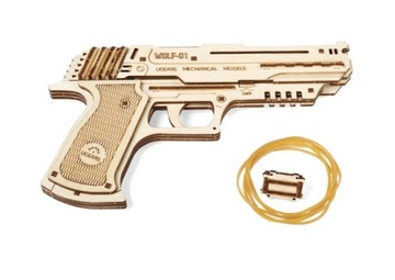 PISTOLET WOLF-01 UGEARS MODEL ZABAWKA DREWNIANY PL