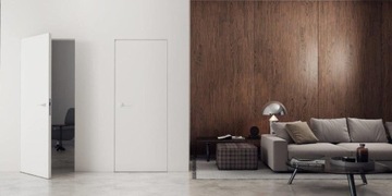 BIAŁE Drzwi UKRYTE Komplet Sara L 60 na zewnątrz