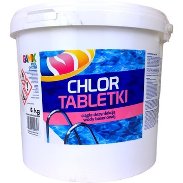 CHLOR TABLETKI LONG MAXI TABS 200g - 5kg CHEMIA DO BASENU DEZYNFEKCJA WODY