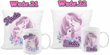 Набор кружка-подушка Единорог Единорог + любая надпись с именем в подарок