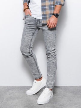 Spodnie męskie jeansowe SKINNY FIT szare P1062 L