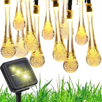 Girlanda solarna lampki ogrodowe sople 20x krople