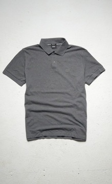 Hugo Boss modern fit polo szara koszulka męska pima XL