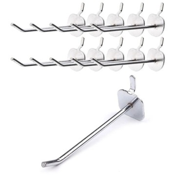 SKLEPOWY HAK METALOWY HACZYK SYSTEMY PERFOROWANE 10CM ZESTAW 10SZT