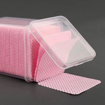 Ватные диски БЕЗПЫЛЫЕ ПЕРФОРИРОВАННЫЕ косметические подушечки в контейнере, коробка 200 шт.