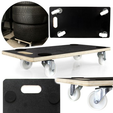 WÓZEK PLATFORMOWY PLATFORMA TRANSPORTOWA 400KG DO MEBLI SKRĘTNE KOŁA