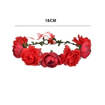 Женская повязка на голову с цветочным принтом Женский головной убор красный