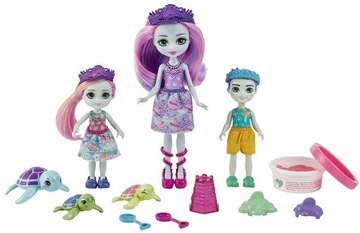 ENCHANTIMALS ZESTAW RODZINA ŻÓŁWIKÓW 3 lalki