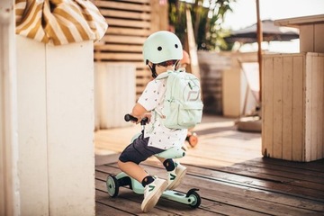 Scoot And Ride Kiwi ZESTAW HULAJNOGA i Jeździk 2w1 + KASK z LED XXS do S 1+