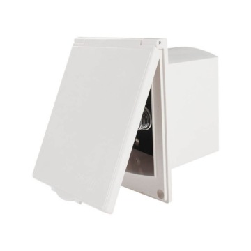 Внешняя розетка с душем и заслонкой для прицепа-кемпера, белая