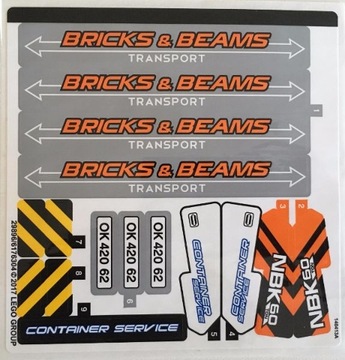 4You LEGO - Technic 42062 NAKLEJKA PLAC PRZEŁADUNK