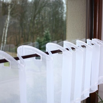 Заздростка Этамин Белая Штора Вышивка для кухни, высота 60 см