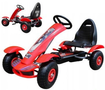 Gokart F618 С ПЕДАЛЯМИ, накачанными колесами, ТОРМОЗОМ