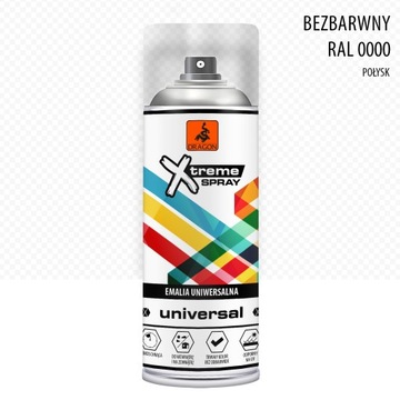 Farba w sprayu uniwersalna BEZBARWNY RAL 0000