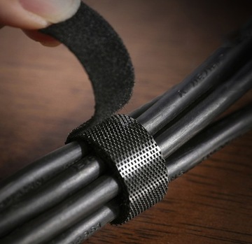 Лента-органайзер для кабеля двусторонняя липучка 10мм*5м