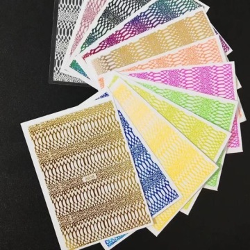 Радужная черная наклейка для ногтей