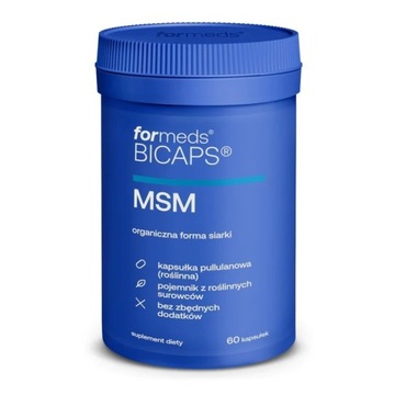 BICAPS MSM 60 KAP SIARKA ORGANICZNA WŁOSY SKÓRA PAZNOKCIE | FORMEDS