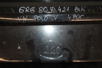 6R6807421BK NÁRAZNÍK ZADNÍ 4xPDC VW POLO 6R 2010-2015R