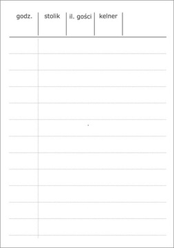 Notes/bloczek kelnerski A6