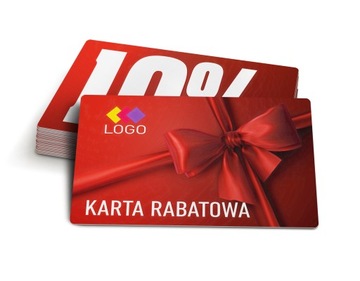 Karty rabatowe karty stałego klienta lojalnościowe z logo 125 szt