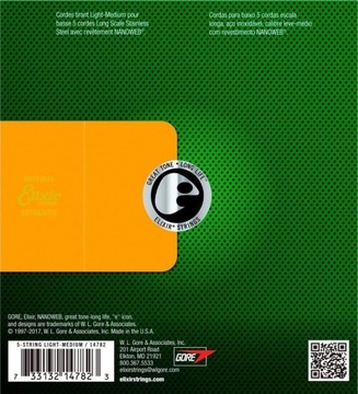 Elixir NanoWeb НЕРЖАВЕЮЩАЯ СТАЛЬ 45-135 страниц для баса