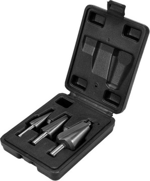 СВЕРЛА СТУПЕНЧАТЫЕ КОНУСНЫЕ СВЕРЛА ПО МЕТАЛЛУ HSS, 3 ШТ.