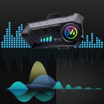 SŁUCHAWKI DO KASKU MOTOCYKLOWEGO BLUETOOTH 5.3 DWUSTRONNE STEREO HIFI IPX6