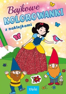 BAJKOWE KOLOROWANKI Z NAKLEJKAMI POSTACIE 3+
