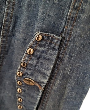 1504hue-1 ETUI sukienka jeansowa denim vintage 38 M