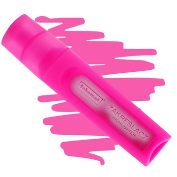 Zakreślacz do Papieru Pisak Marker do Podkreślenia Różowy 1 szt. Schemat