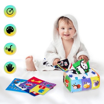 СОРТЕР С САЛФЕТКАМИ ПЛЮШЕВЫЕ ЖИВОТНЫЕ MONTESSORI SENSORY